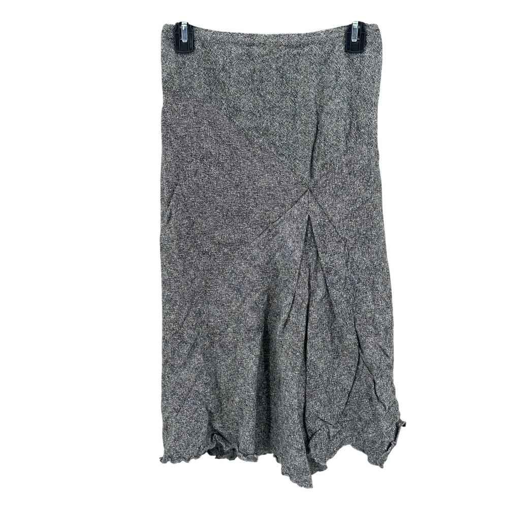 Adec Skirt Women 2 36 Gray A-Line Wool Slit Lined Career Office Knee Length Work
